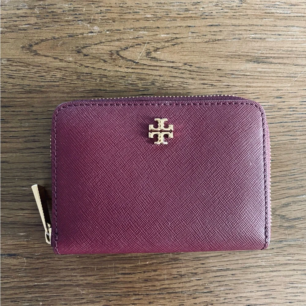 Tory Burch Emerson Zip Coin Case Wallet Leather - Picture 2 of 5